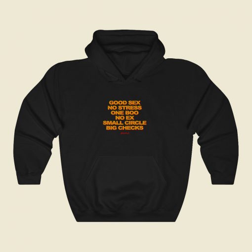 Good Sex No Stress One Boo No Ex Cool Hoodie Fashion