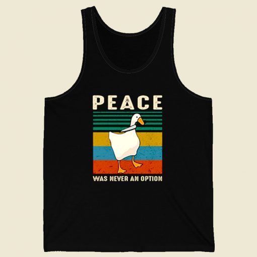 Goose Peace Was Never An Option Retro Mens Tank Top