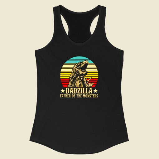 Gorilla Dadzilla Father Of The Monsters Racerback Tank Top