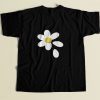 Grey Flower 80s Mens T Shirt