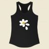 Grey Flower Racerback Tank Top