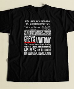 Greys Anatomy Quote 80s Mens T Shirt