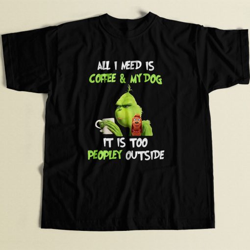 Grinch All I Need Is Coffee Cool Men T Shirt