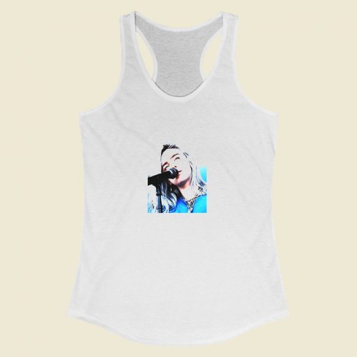 Grltee Billie Eilish Blue Aesthetic Racerback Tank Top Style