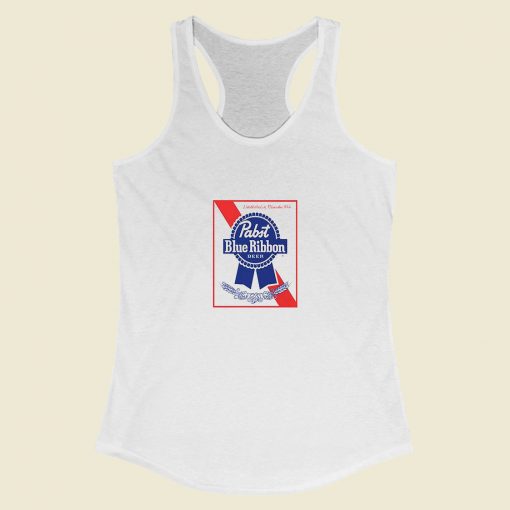 Grltee Blue Ribbon Pabst Beer Racerback Tank Top Style