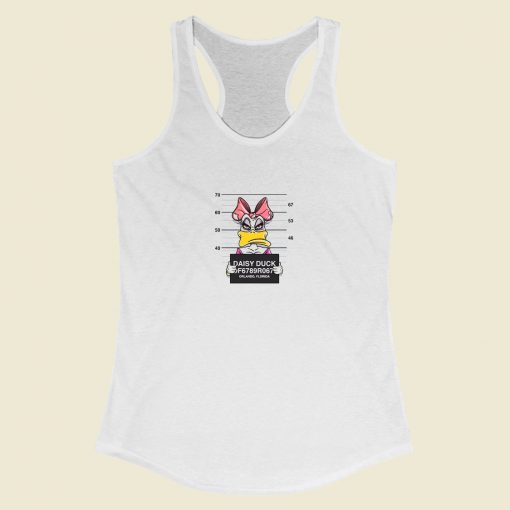 Grltee Disney Daisy Duck Mugshot Racerback Tank Top Style