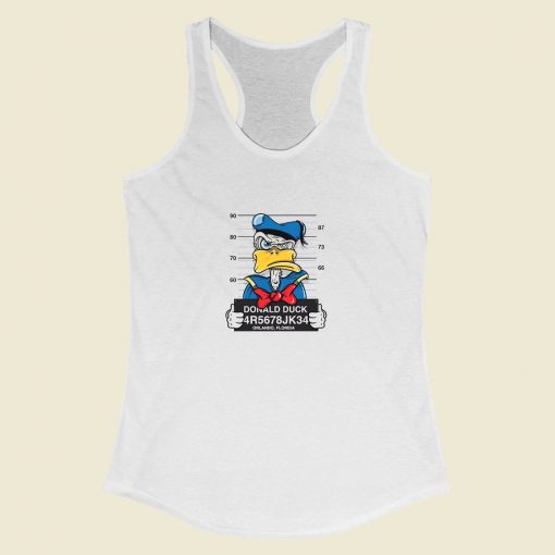 Grltee Disney Donald Duck Mugshot Racerback Tank Top Style