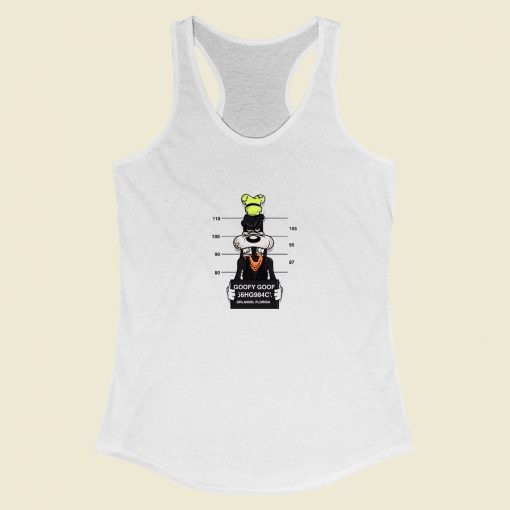 Grltee Disney Goofy Goof Mugshot Racerback Tank Top Style