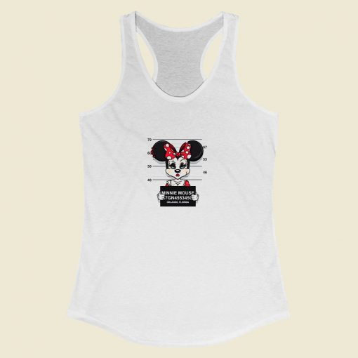 Grltee Disney Minnie Mouse Mugshot Racerback Tank Top Style