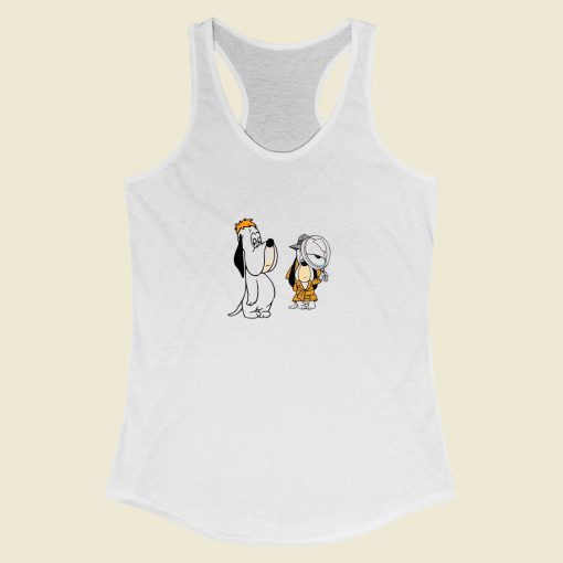 Grltee Droopy Drippy Dripple Anthropomorphic Dog Racerback Tank Top Style