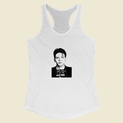 Grltee Frank Sinatra Mug Shot Racerback Tank Top Style