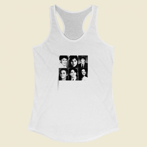 Grltee Friends Tv Cast High School Yearbook Racerback Tank Top Style