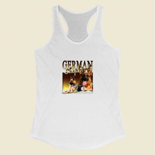 Grltee German Shepard Alsatian Dog Racerback Tank Top Style