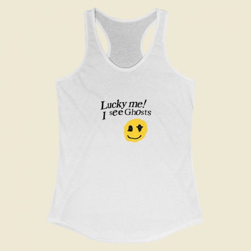 Grltee Kanye West Lucky Me I See Ghosts Racerback Tank Top Style