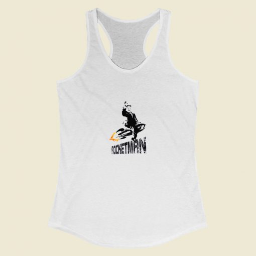 Grltee Kim Jong Un Rocketman Fly On Nuclear Racerback Tank Top Style