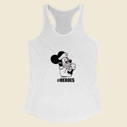 Grltee Minnie Mouse My Heroes From Covid 19 Racerback Tank Top Style