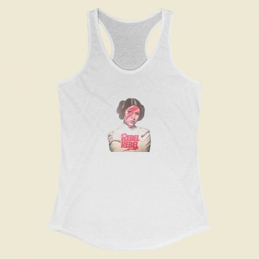 Grltee Princess Leia Rebel David Bowie Star Wars Racerback Tank Top Style