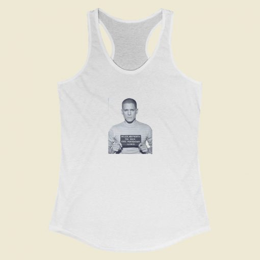 Grltee Prison Break Michael Scofield Tv Series Mugshot Racerback Tank Top Style