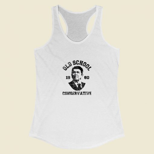 Grltee Ronald Reagan 1980 Conservative Racerback Tank Top Style