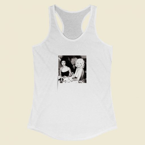 Grltee Sophia Loren Staring At Jayne Mansfields Boobs Racerback Tank Top Style