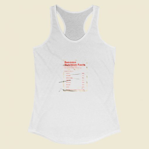 Grltee Succes Nutrition Facts Racerback Tank Top Style