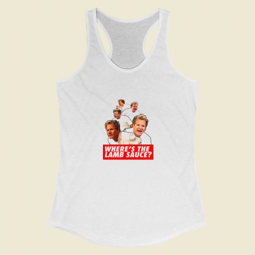 Grltee Wheres The Lamb Sauce Meme Racerback Tank Top Style