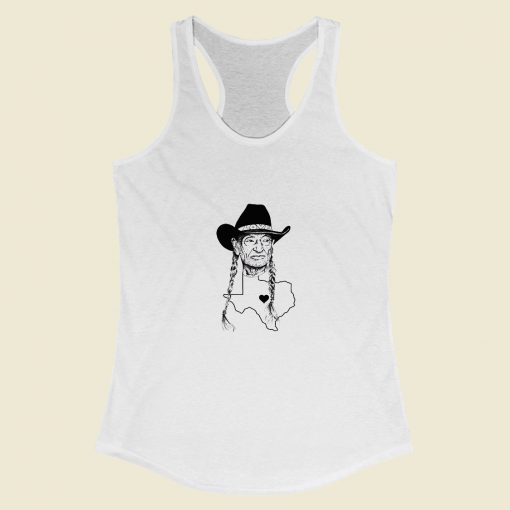 Grltee Willie Nelson Texas Love Racerback Tank Top Style