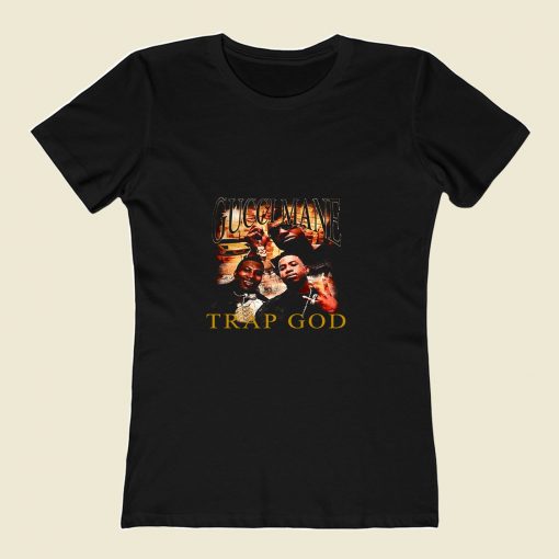 Gucci Mane Trap God Vintage 80s Womens T shirt