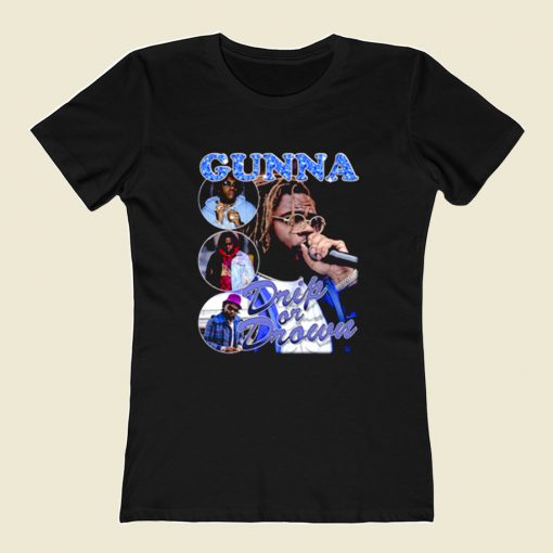 Gunna Drip Or Drown 80s Womens T shirt