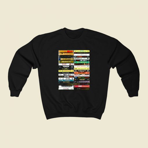 Hip Hop Casette Collection 80s Sweatshirt Style