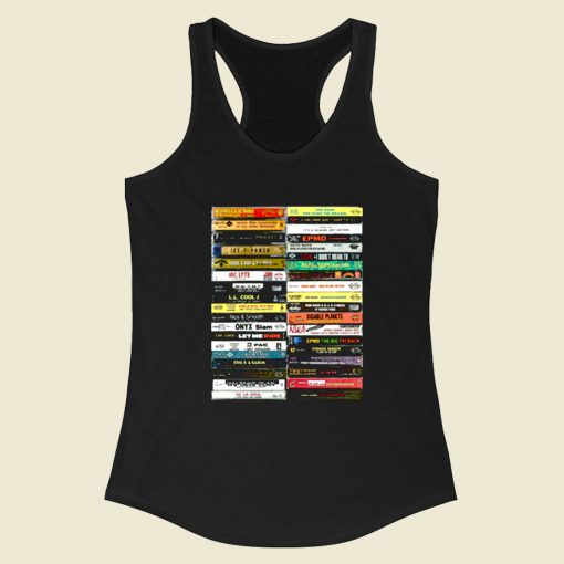 Hip Hop Casette Collection Racerback Tank Top