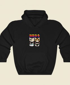 Hiss Funny Cats Kittens Rock Rockin Cool Hoodie Fashion