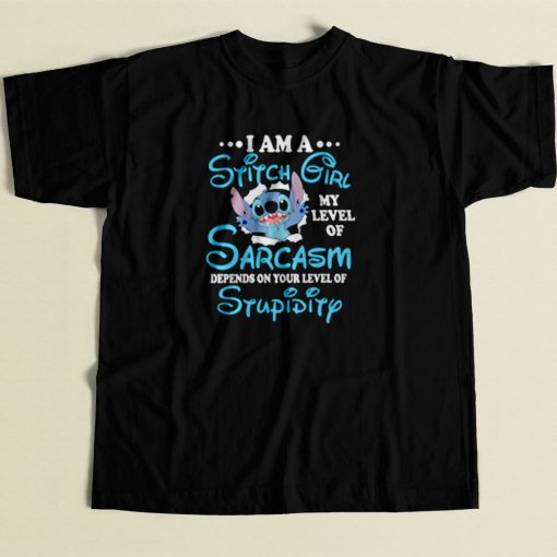 Im A Stitch Girl Disney 80s Mens T Shirt