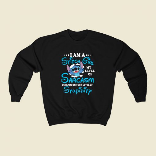 Im A Stitch Girl Disney 80s Sweatshirt Style