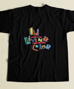 In Living Colorful 80s Mens T Shirt