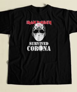 Iron Maiden Survived Corona 80s Mens T Shirt