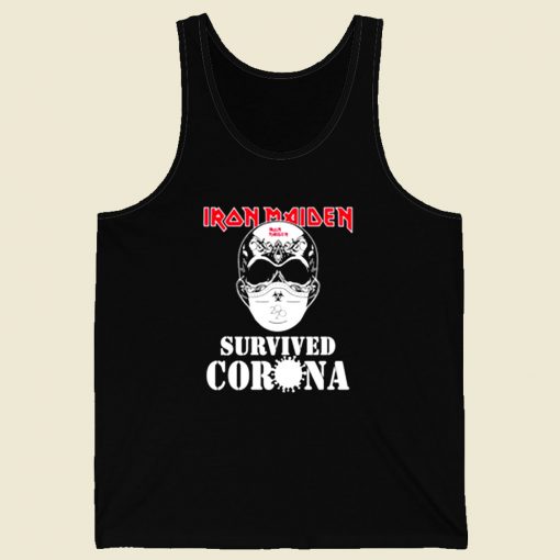 Iron Maiden Survived Corona Retro Mens Tank Top