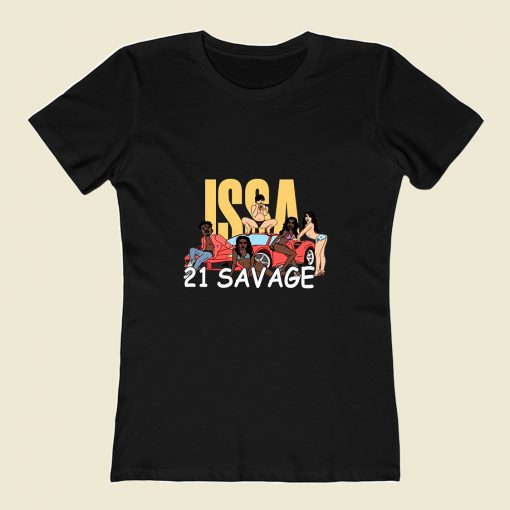 Issa Blanc 21 Savage 80s Womens T shirt