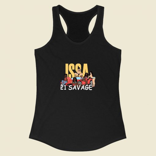 Issa Blanc 21 Savage Racerback Tank Top