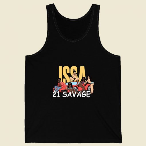 Issa Blanc 21 Savage Retro Mens Tank Top