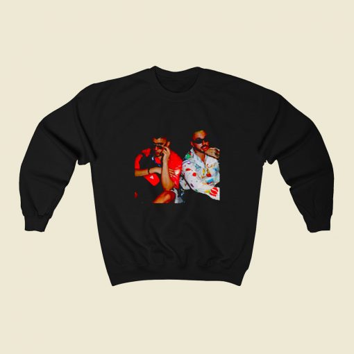 J Balvin And Bad Bunny Rapper 80s Sweatshirt Style