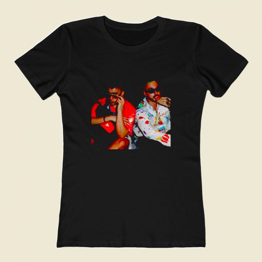 J Balvin And Bad Bunny Rapper 80s Womens T shirt