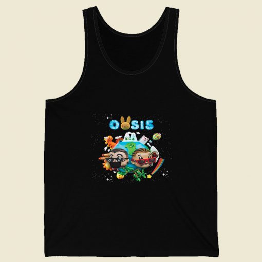 J Balvin Bad Bunny Oasis Retro Mens Tank Top