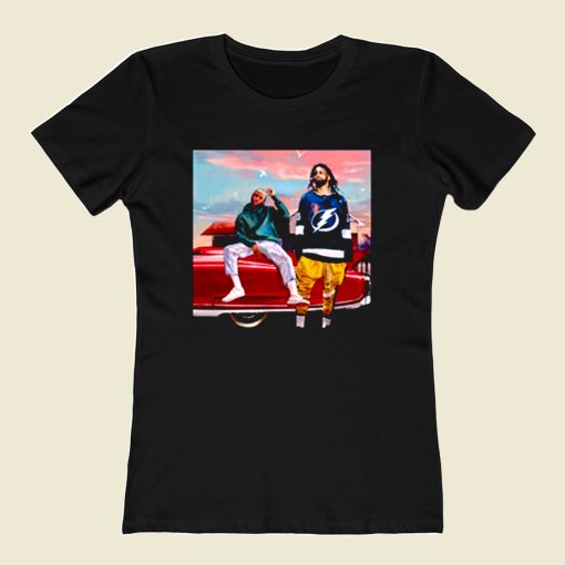 J Cole X Kendrick Lamar 80s Womens T shirt