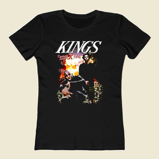 J Cole X Kendrick Lamar The King 80s Womens T shirt