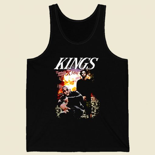 J Cole X Kendrick Lamar The King Retro Mens Tank Top