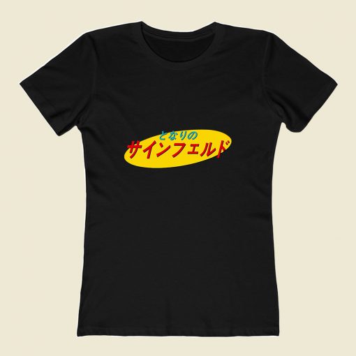 Japanese Seinfeld Logo 80s Womens T shirt