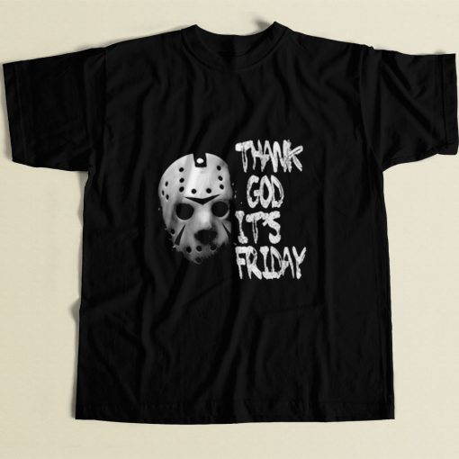 Jason Voorhees Thank God Its Friday 80s Mens T Shirt