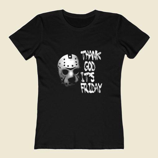 Jason Voorhees Thank God Its Friday 80s Womens T shirt