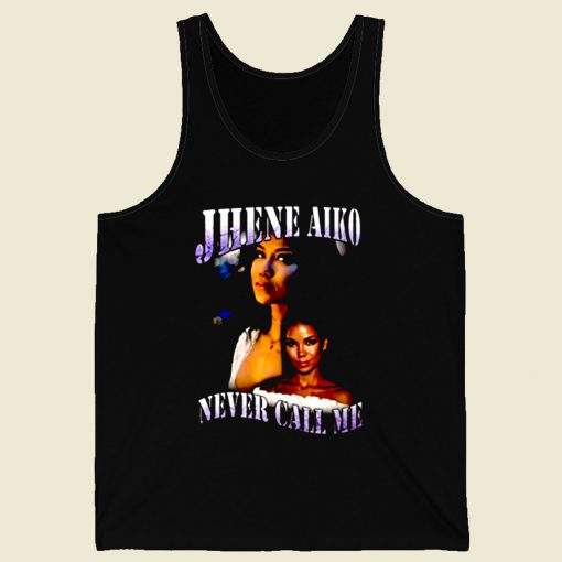 Jhene Aiko Never Call Me Retro Mens Tank Top